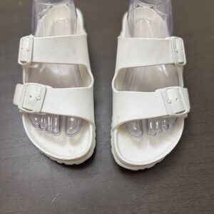 Birkenstock White Two-Strap Sandals